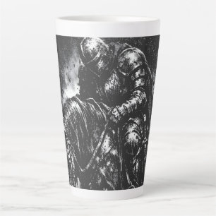 The Fallen Knight by BurnsInHell Latte Mug