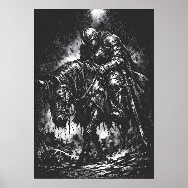 The Fallen Knight by BurnsInHell Poster (Front)