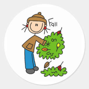 The Fallen Leaves Of Autumn Bag Classic Round Sticker