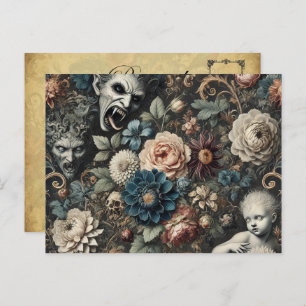 The Fallen Nursery – Gothic Floral Design Holiday Postcard