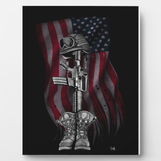 The Fallen Soldier - Your Custom Plaque - 8x10 Wit