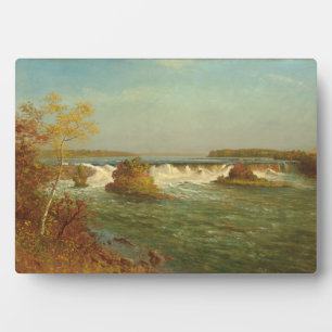 The Falls of Saint Anthony, c.1887 (oil on canvas) Plaque