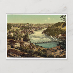 The Falls of the Rhine, general view, Schaffhausen Postcard