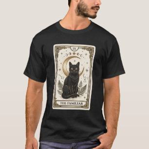 The Familiar Black Cat Tarot Card Witchy Shirt