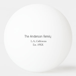 the family name est. year place city reunion summe ping pong ball