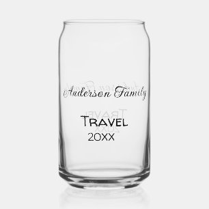 The family name travel vacation adventure add year can glass