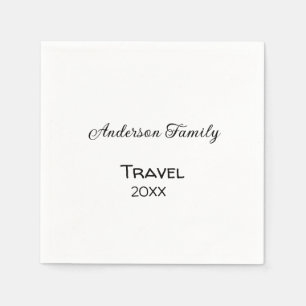 The family name travel vacation adventure add year napkin