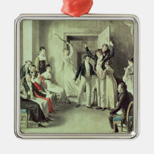 The family of Franz Peter Schubert  playing games Metal Tree Decoration