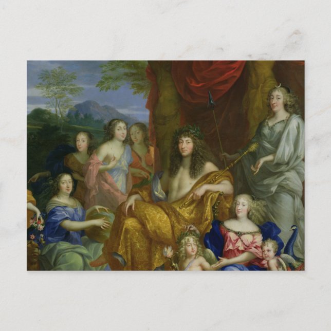The Family of Louis XIV  1670 Postcard (Front)