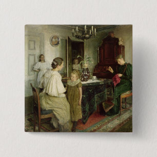 The Family of the Artist, 1895 15 Cm Square Badge
