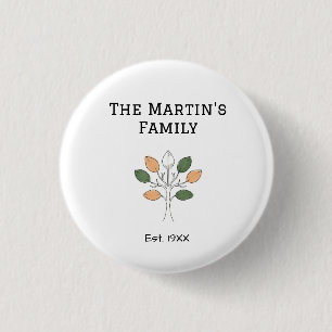 the family reunion est. year name tree community 3 cm round badge