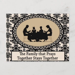 The Family that Prays Together Postcard
