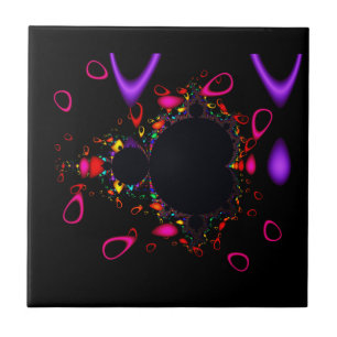The Famous Full Mandelbrot Set Fractal Art Ceramic Tile