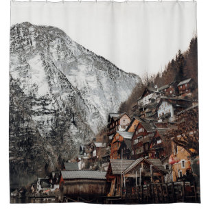THE FAMOUS HALLSTATT IN AUSTRIA SHOWER CURTAIN
