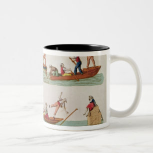 The Famous Joust between the Lancers Two-Tone Coffee Mug