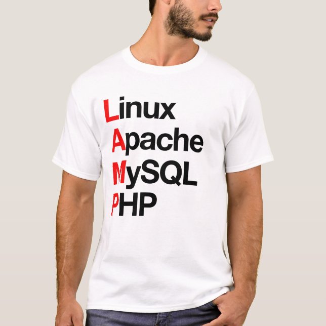 The famous LAMP Stack. T-Shirt (Front)
