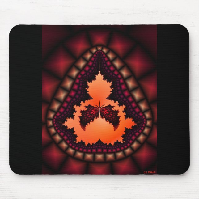 The Famous Mandelbrot Moth Fractal Mouse Pad (Front)