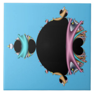 The Famous Mandelbrot Set Fractal Art Ceramic Tile
