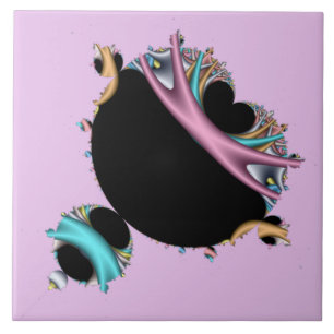 The Famous Mandelbrot Set Fractal Art Ceramic Tile