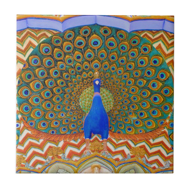 The Famous Peacock Gate Ceramic Tile (Front)