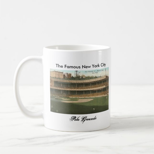 The Famous Polo Grounds Baseball Park, New York Coffee Mug (Left)