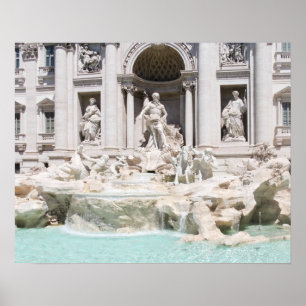 The famous Trevi fountain, Rome, Italy Poster