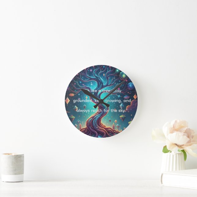 "The Fantastic Forest – Imaginary Journeys" Round Clock (Home)