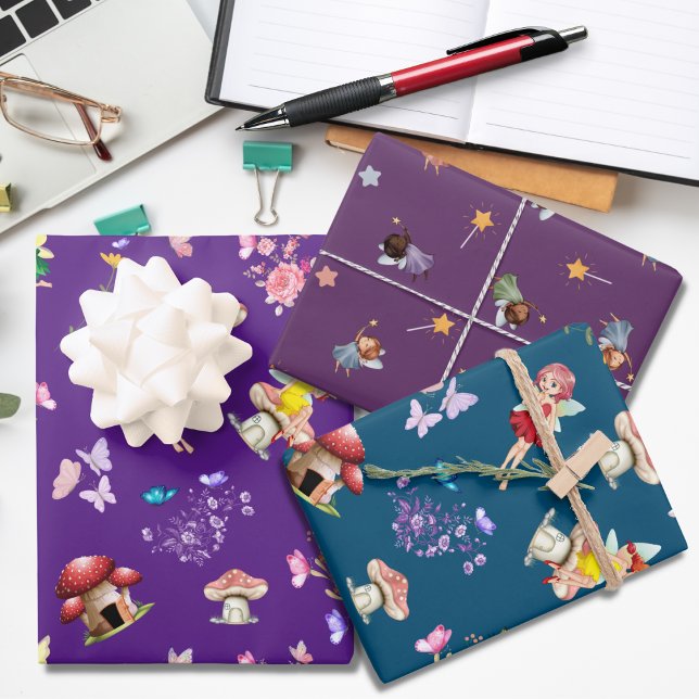 The Fantasy Fairy Dark Themed Collection Wrapping Paper Sheet (Creator Uploaded)