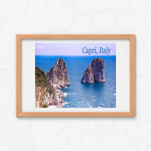 The Faraglioni Rocks of Capri, Italy Poster