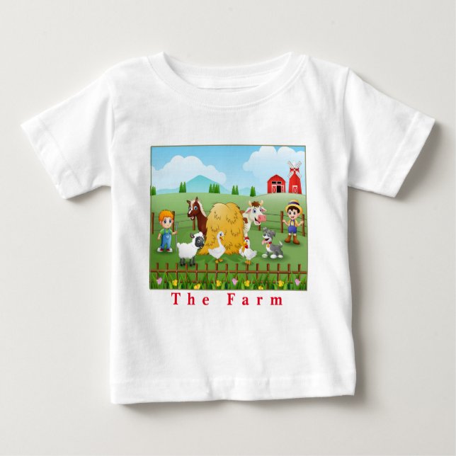 The Farm and Farm Animals   Baby T-Shirt (Front)