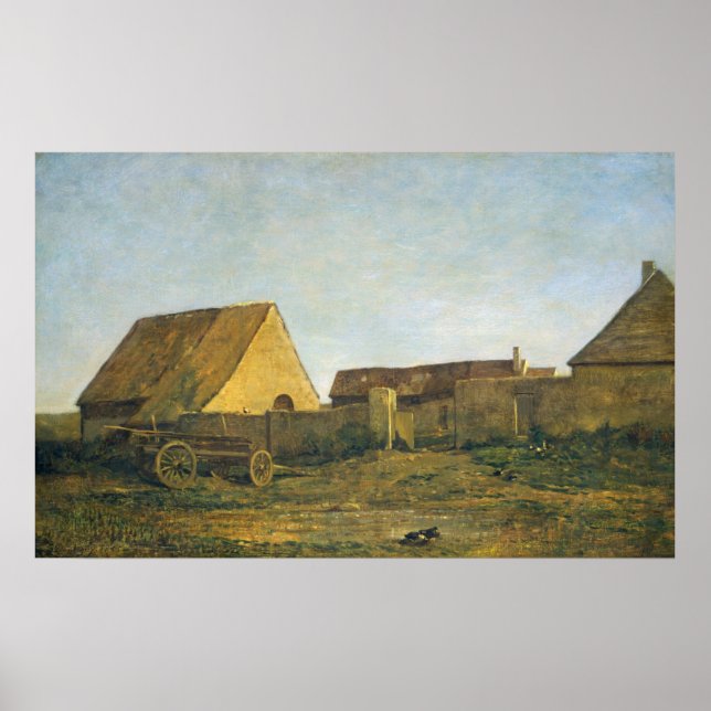 The Farm - Charles-François Daubigny Fine Art Poster (Front)