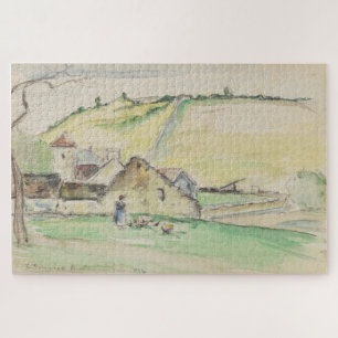 The Farm in Châtillon-sur-Seine (1884) – Pissarro Jigsaw Puzzle