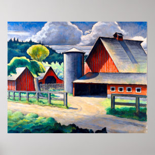 The Farm Kenjiro Nomura 1934 Rustic Art Poster