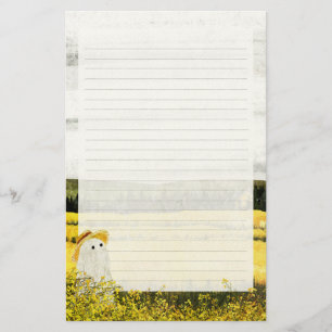 The Farmer - Cute Ghost Lined Letter Writing Paper