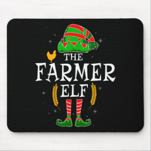 The Farmer Elf Group Matching Family Christmas Far Mouse Pad