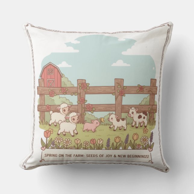 the farms animals  cushion (Front)