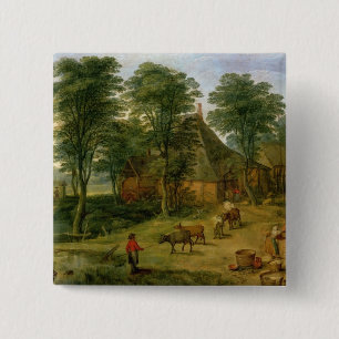 The Farmyard 15 Cm Square Badge