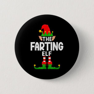 The Farting Elf Family Christmas Pajama Party 6 Cm Round Badge