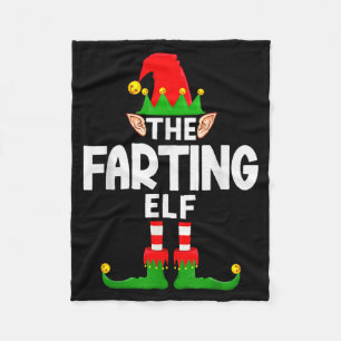 The Farting Elf Family Christmas Pajama Party  Fleece Blanket