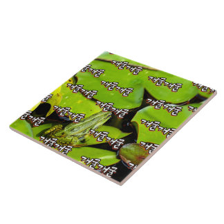 The Fascinating Word : “개굴개굴"(gae-gool gae-gool) Ceramic Tile