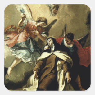 The Fascination of St Therese - Fontebasso Square Sticker