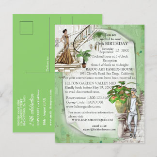 The Fashion designer  Announcement Postcard