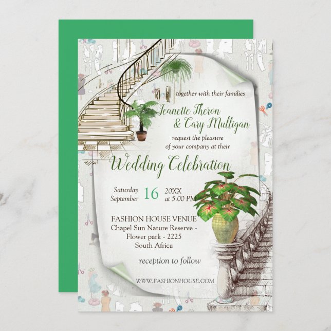 The Fashion designer  Invitation (Front/Back)