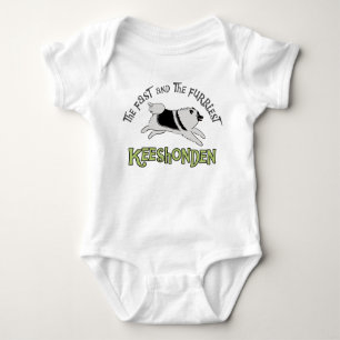 The Fast & The Furriest Keeshonden   Keeshond Dog Baby Bodysuit
