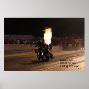"THE FASTEST DRAG BIKE ON THE PLANET" 250.97 MPH POSTER