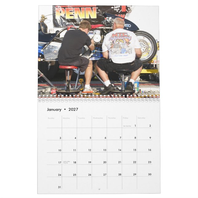 The Fastest Dragbike On The Planet II Calendar (Jan 2027)