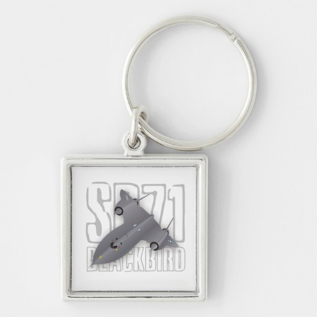 The fastest supersonic spy plane: SR-71 Blackbird Key Ring (Front)