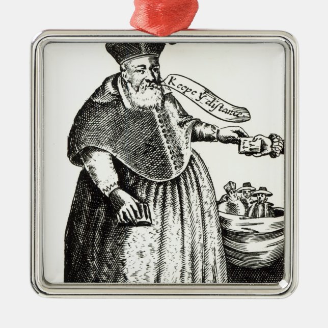 The Fat Bishop Metal Tree Decoration (Front)