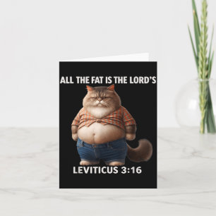 The Fat is The Lords Leviticus 3_16 Vintage Cat Card