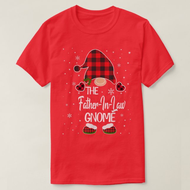 The father in law Gnome tee Funny Matching Family  (Design Front)